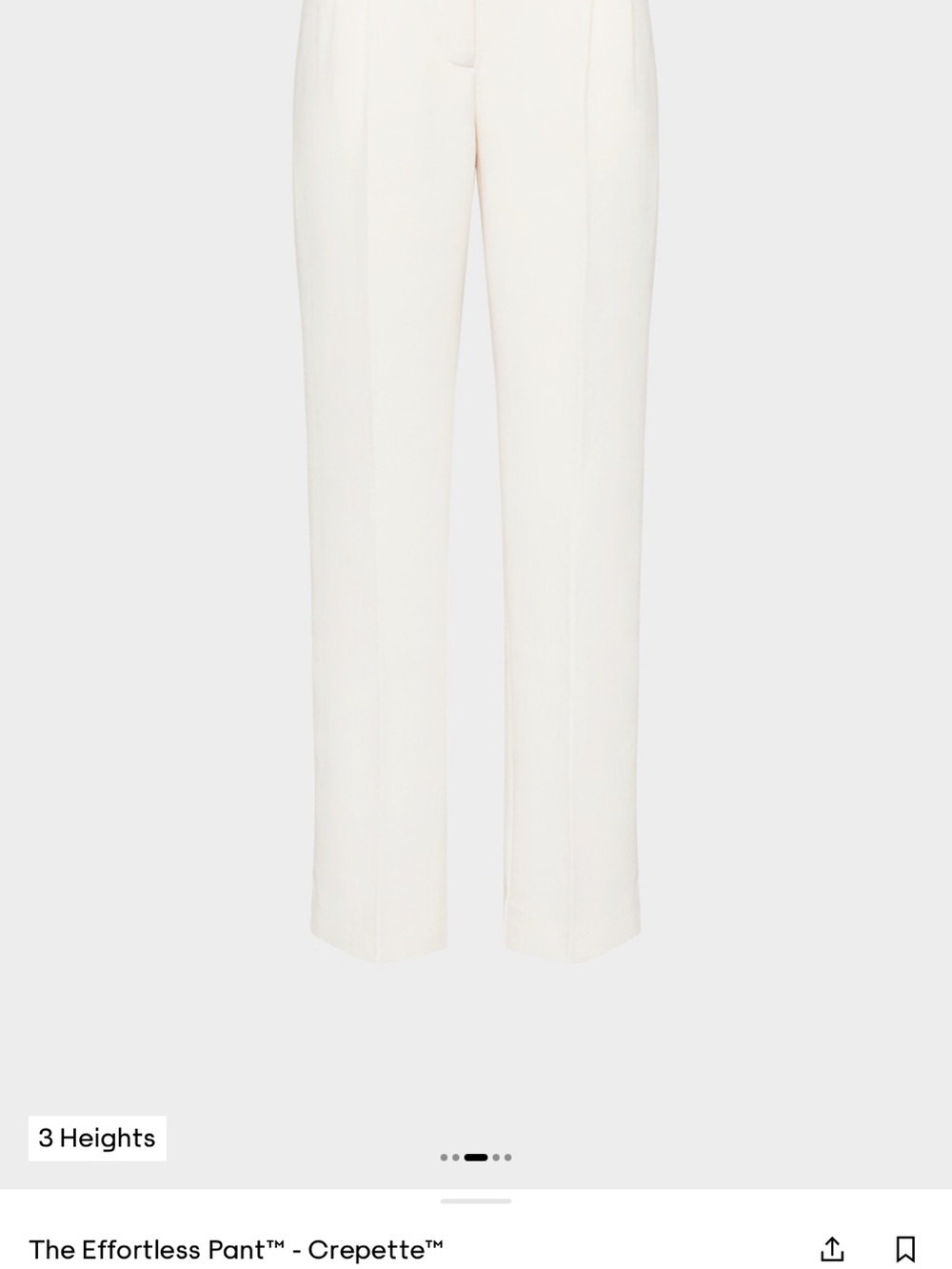 Aritzia Crepe Straight-Leg Trousers in White